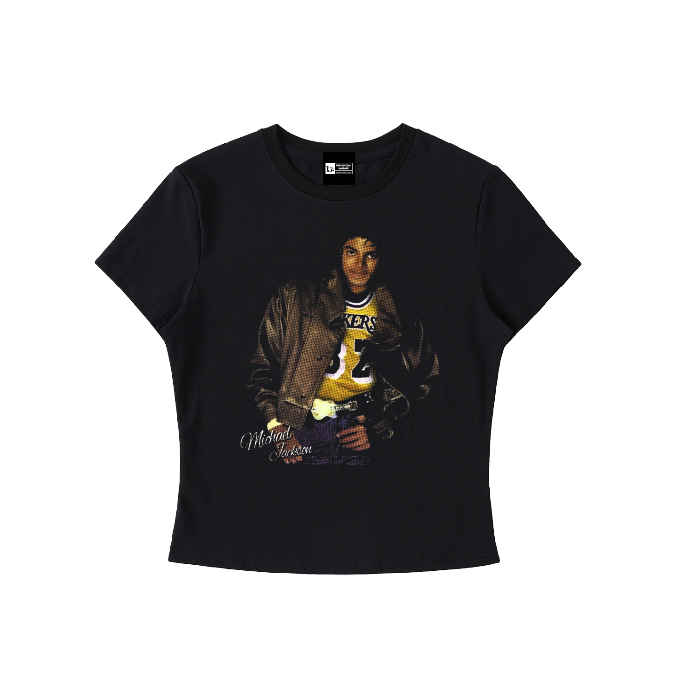 Micheal Jackson Lakers Jersey Essential Bodycon Crewneck T-Shirt