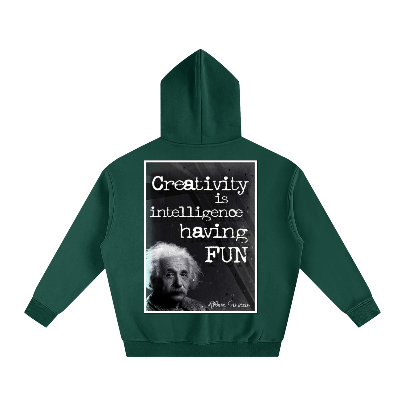 Creativity is Intelligence Oversize Fleeced Hoodie